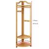 Corner Hall Tree with Shoe Storage and Coat Rack view 3