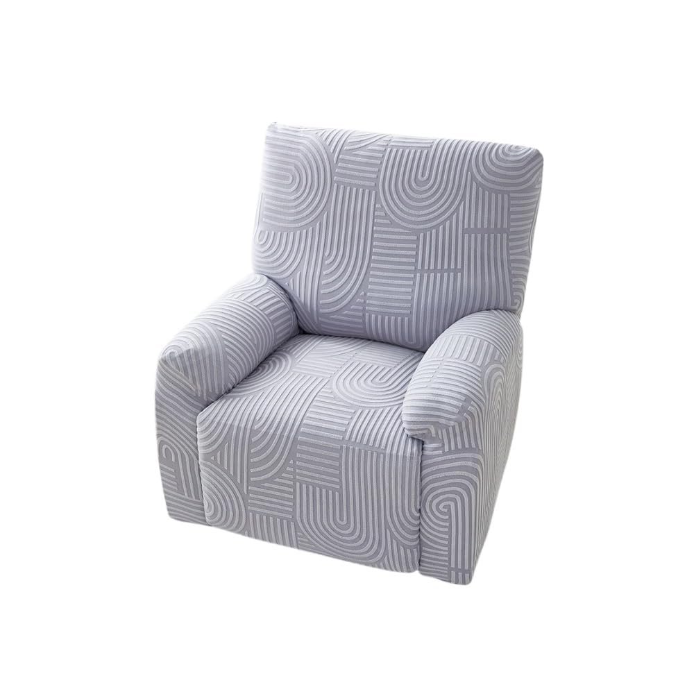 ZYHBBGXFC-XM Recliner Slipcover, 4/6/8-Piece Stretch Sofa Cover, Gray, 2-Seater