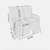 ZYHBBGXFC-XM Recliner Slipcover, 4/6/8-Piece Stretch Sofa Cover, Gray, 2-Seater view 2