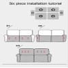 ZYHBBGXFC-XM Recliner Slipcover, 4/6/8-Piece Stretch Sofa Cover, Gray, 2-Seater view 3