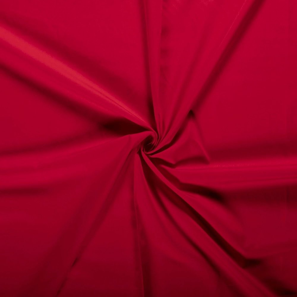 Solid Cotton Poplin Fabric by the Meter, Color 015 Red