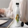 MAXIKIWI Single-Wall Aluminum Water Bottle, 500 ml, BPA-Free, Leakproof, Little Girl with Flowers view 2