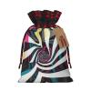 YVNKHKU Christmas Gift Bags with Drawstring, Jute Fabric, Full-Print Design, Bulk Holiday Gift Bags view 1