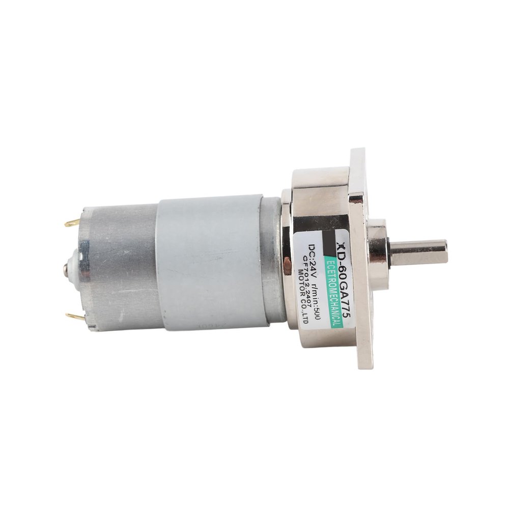 Adjustable 35 W DC Metal Gear Motor, Clockwise/Counterclockwise Torque, 24 V 500 RPM