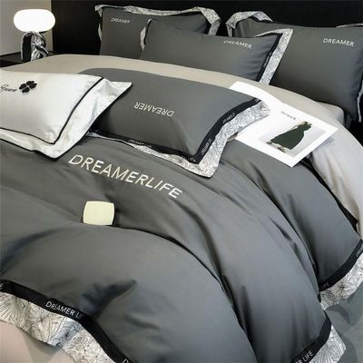 Rozhuhro Cotton Duvet Cover Set, Queen Size, Gray 6, Twin XL