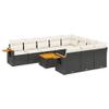 Xichuzi 11-Piece Black PE Rattan Garden Sofa Set with Cushions view 2