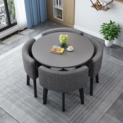 5-Piece Solid Wood Dining Table Set for 4 with Chairs