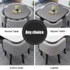 5-Piece Solid Wood Dining Table Set for 4 with Chairs view 2