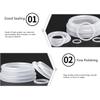 5 White Food-Grade Silicone O-Rings, 122 × 132.6 × 5.3 mm view 4
