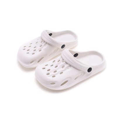 Women's Cloud Slippers with Holes, White, Size 37