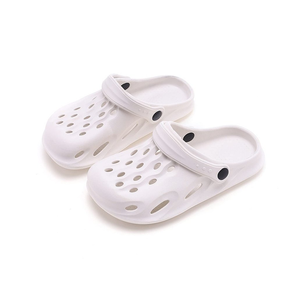 Women's Cloud Slippers with Holes, White, Size 37