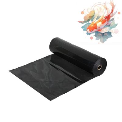 Black PVC-Rubber Pond Liner, 0.2 mm, Reinforced, Flexible and Foldable, 10 x 5.0 m
