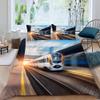 Train 3-Piece Bedding Set, 155 x 220 cm, 3D Microfiber, C399 view 2