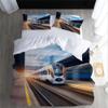 Train 3-Piece Bedding Set, 155 x 220 cm, 3D Microfiber, C399 view 3