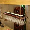 TYYCKJ Hanging Wine Rack with Stemware Holder and Shelf, Bronze, 100 × 30 cm view 1