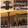 TYYCKJ Hanging Wine Rack with Stemware Holder and Shelf, Bronze, 100 × 30 cm view 3