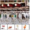 TYYCKJ Hanging Wine Rack with Stemware Holder and Shelf, Bronze, 100 × 30 cm view 4