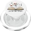 Just One More Chapter Book Lover Open Book Flowers PopSockets PopGrip for MagSafe view 1