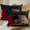 BNRE Leopard 3-Piece Bedding Set, 200 x 200 cm, 3D Leopard Print Microfiber Duvet Cover Set view 4