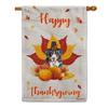 GABSHAIM Mountain Dog Autumn Thanksgiving House Flag, Dog, Pumpkins and Maple Leaves, Double-Sided Outdoor Home Decor Banner, 71.1 x 101.6 cm, Style 2 view 1