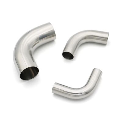 LTRAJUYNH 2/5-Piece SUS304 Stainless Steel 90-Degree Long Elbow Pipe Fittings, 19/25/32/38/51 mm, for Welding and Homebrewing (One Size, 32 mm)