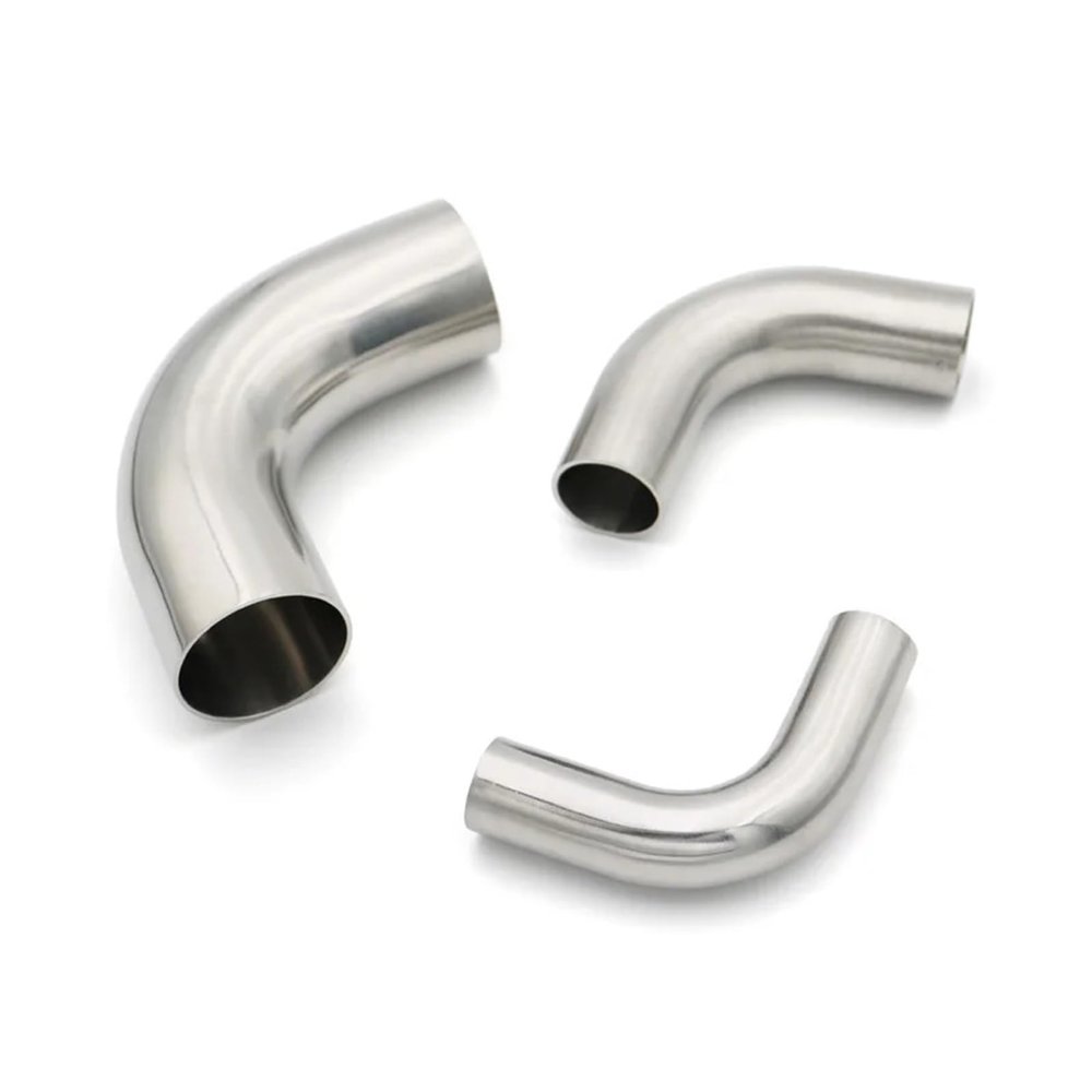 LTRAJUYNH 2/5-Piece SUS304 Stainless Steel 90-Degree Long Elbow Pipe Fittings, 19/25/32/38/51 mm, for Welding and Homebrewing (One Size, 32 mm)