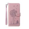 SEHEYA Samsung Galaxy S21 FE Flip Wallet Case, Dandelion Cat, Rose Gold view 2