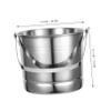 Cabilock 1L Stainless Steel Ice Bucket with Handle, Portable Silver view 2