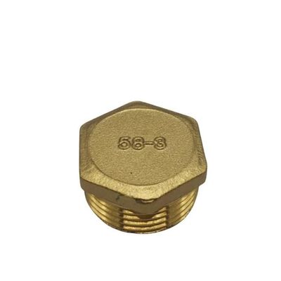 DSZUJTYROP Brass Hex-Head Pipe End Cap Fitting, Male, 1/8"