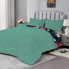 Qiwagu Black Reversible Comforter 220 x 240 cm with Colorful Floral Pattern and 2 Pillowcases view 3