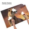 Personalized 1000-Piece Wooden Jigsaw Puzzle for Adults – Cheetah at Sunset view 2