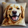 Taxpy Latch Hook Pillow Kit with Hook and Tools, DIY Decorative Pillow, 43 x 43 cm, Dog A158 view 1