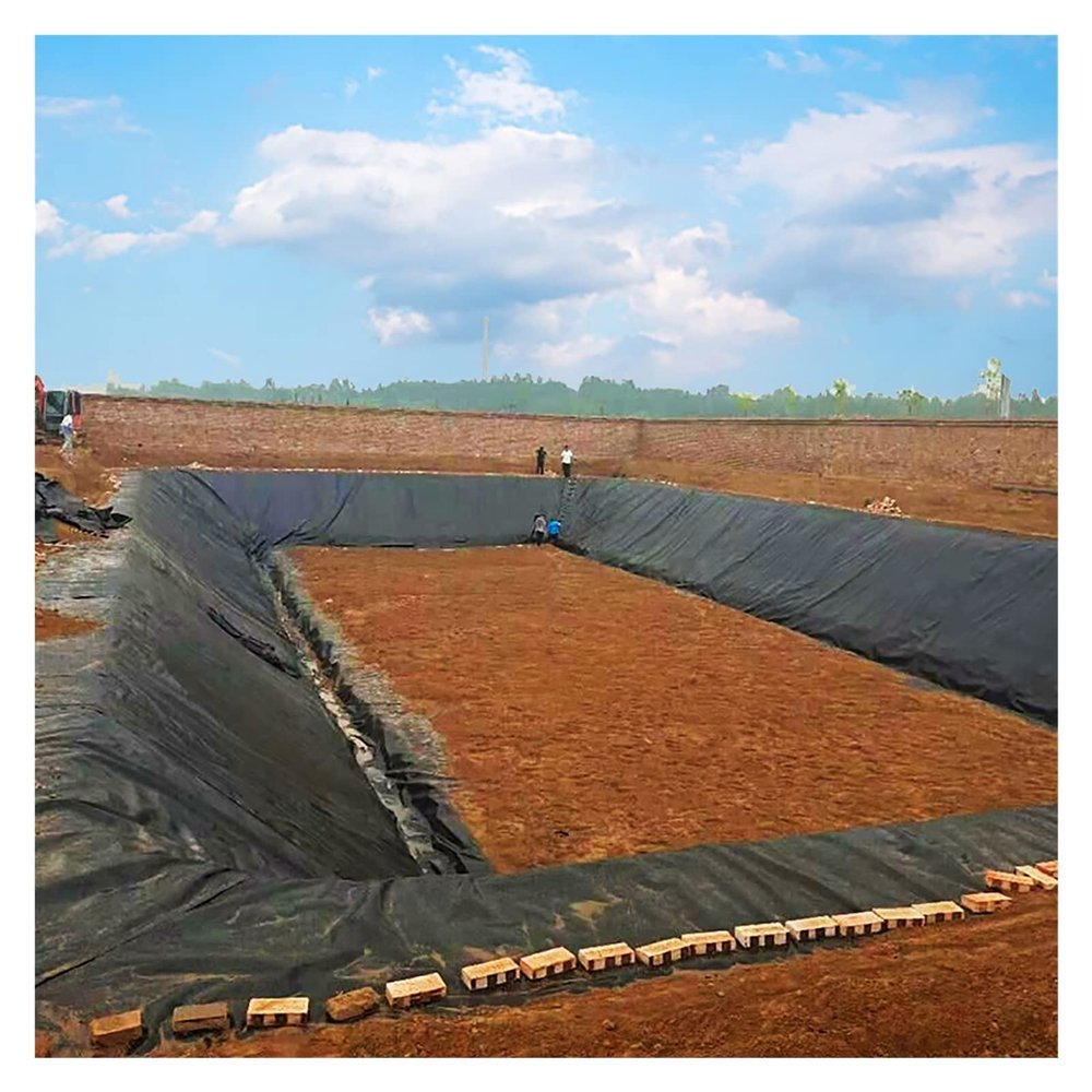 Black HDPE Pond Liner, Weather-Resistant, 1 x 8 m