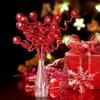 6-Pc. Red Sequin Ball Picks for Christmas Tree Decoration view 3