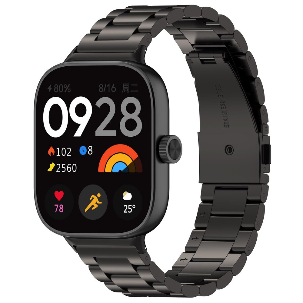 Stainless Steel Band Compatible with Xiaomi Smart Band 9 Pro, Black