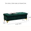Velvet Ottoman Bench, Gray, 100 x 45 x 40 cm view 3