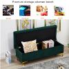 Velvet Ottoman Bench, Gray, 100 x 45 x 40 cm view 4