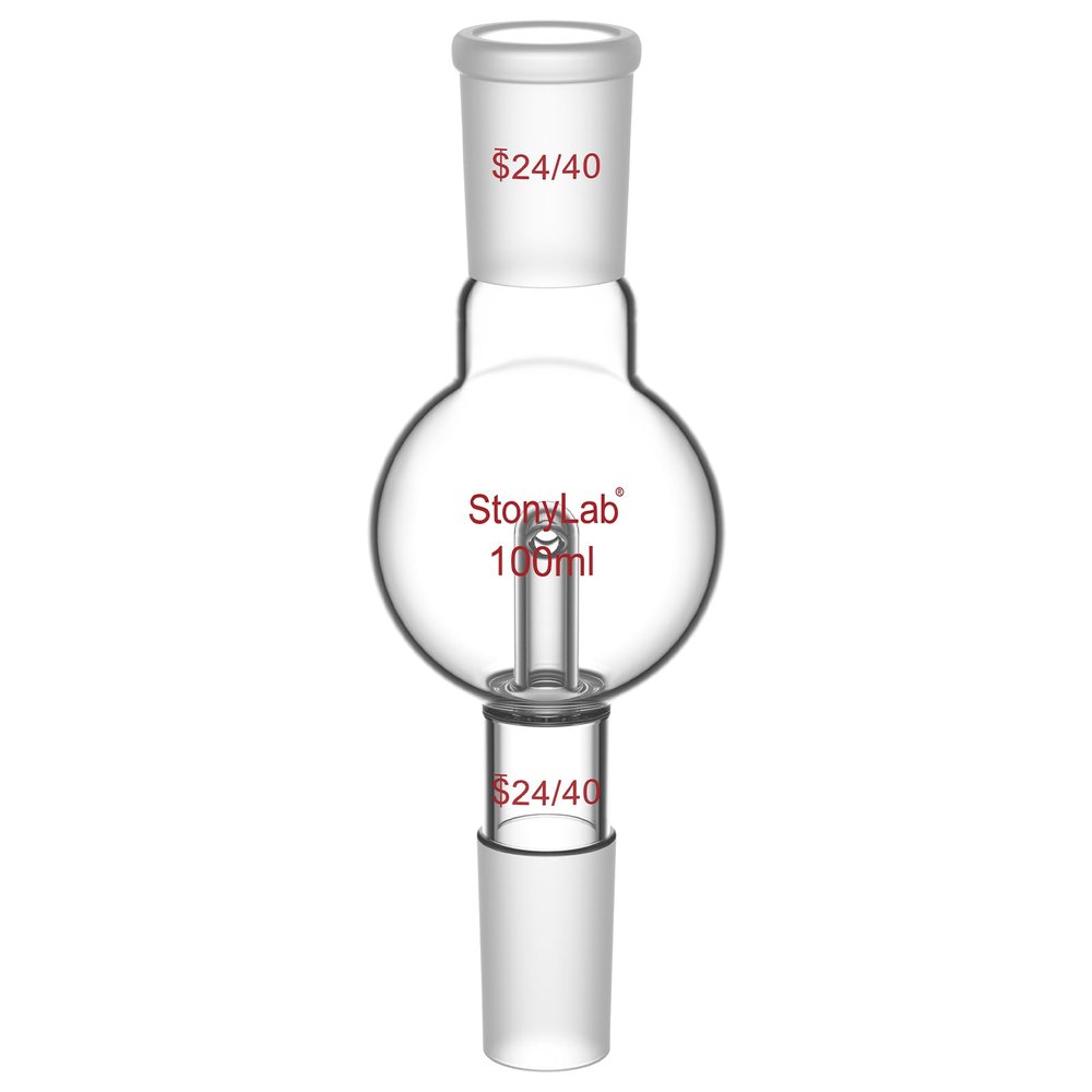 stonylab Rotary Evaporator Bump Trap, 24/40 Outer Upper Joint, 24/40 Inner Lower Joint, 100 mL