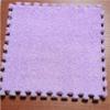 10-Piece Plush Puzzle Floor Mat for Living Room/Bedroom, Light Purple view 1