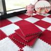 10-Piece Plush Puzzle Floor Mat for Living Room/Bedroom, Light Purple view 2