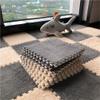 10-Piece Plush Puzzle Floor Mat for Living Room/Bedroom, Light Purple view 4