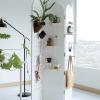 Folding Wood Room Divider with Pegboard, 4 Panels, 180 x 160 cm view 2