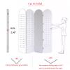 Folding Wood Room Divider with Pegboard, 4 Panels, 180 x 160 cm view 3