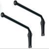 Heavy-Duty Swing-Arm Curtain Rod, Black, 90 cm view 1
