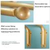 Heavy-Duty Swing-Arm Curtain Rod, Black, 90 cm view 4