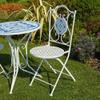 Outdoor Mosaic Bistro Set with Folding Table and 2 Metal Chairs view 3