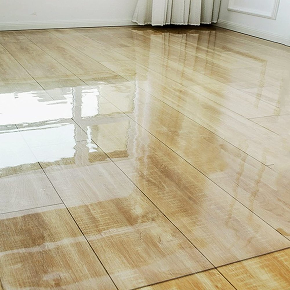 Transparent PVC Chair Mat for Hard Floors, Non-Slip, Waterproof, 61 x 99 cm