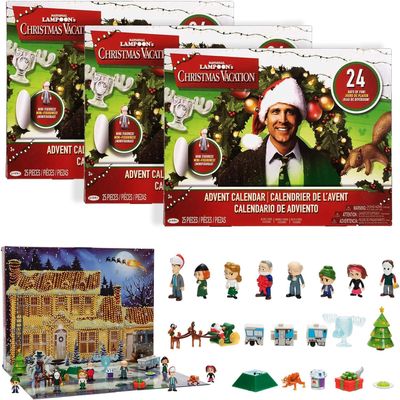 National Lampoon's Christmas Vacation Advent Calendar 2024, 24-Day Christmas Advent Calendar with 24 Gifts, Christmas Figures and Accessories, Christmas Countdown Gift (3PCS)