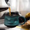 Vintage Ceramic Coffee Mugs with Irregular Design view 2