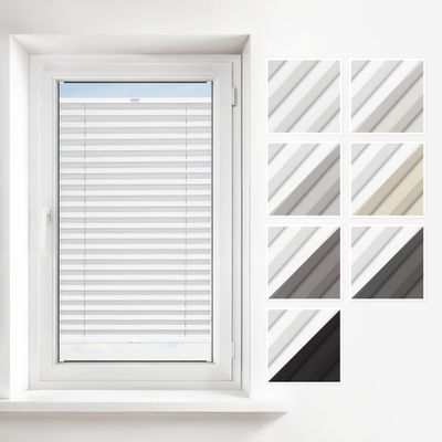 Estika Thermal Pleated Blind with Drilling, 85 x 180 cm, White, Blackout